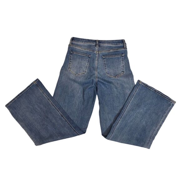 Bella Stretch Wide Leg Blue Denim Jeans Quince Women Size 28 - Picture 4 of 5